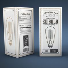 the packaging design for an energy saving light bulb