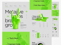 the website design is designed to look like neon green