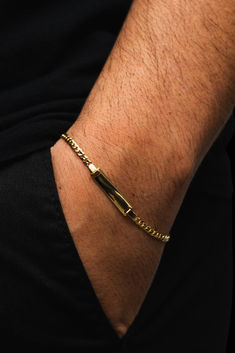 Choosing a bracelet can be hard! Having a chain that is versatile and can be layered with many pieces is the perfect addition to your jewellery collection and will look great in the Sun. Also available in silver!

#mensbracelets #braceletsformen #mensjewellery Gold Bracelets, Id Bracelets, Jewellery Collection