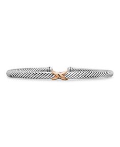 David Yurman Sterling Silver X Station Bracelet with 18K Rose Gold Station Bracelet, David Yurman Jewelry, Rose Gold Jewelry, David Yurman, 18k Rose Gold, Silver Gold, Jewelry Accessories, In Store, Buy Online