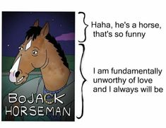 an image of a horse with the caption haha, he's a horse that's so funny