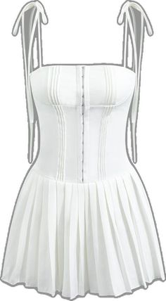 Fitted Pleated Mini Dress For Summer, Fitted White Dress With Straps, White Stretch Dresses With Straps, White Stretch Dress With Straps, Fitted Mini Dress With Straps For Day Out, White Pleated Mini Dress For Summer, Summer Stretch Pleated Mini Dress, White Pleated Mini Dress For Night Out, Fitted Pleated Dress With Spaghetti Straps