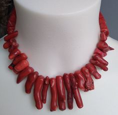 Beaded necklace from rare antique coral beads, Boho style jewelry. Nylon knotting beads cord  or nylon thread is used to assembly  natural shaped coral beads - mixed quality, colors and shapes beads,   sizes of beads  are vary, Silver plated metal toggle lock with cone shaped end caps, used for this necklaces design. Polished Coral Beaded Necklaces, Coral Red Beaded Necklaces With Polished Beads, Traditional Coral Single Strand Necklace, Coral Beaded Necklaces With Polished Red Coral Beads, Unique Handmade Coral Beaded Necklace, Unique Hand-strung Red Coral Necklaces, Unique Coral Beaded Necklaces With Round Beads, Unique Coral Beaded Necklace With Round Beads, Unique Coral Beaded Necklaces