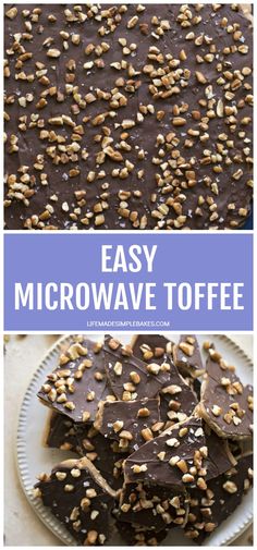 easy microwave toffee recipe with chocolate and nuts