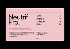 a pink and black business card with the words neutrif pro on it