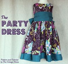 the party dress pattern and instructions by the cottage home