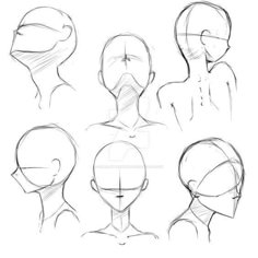 an image of the head and shoulders of a person with different angles to each side