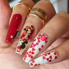 #nailart #nailstagram #instanails #notd #nails #manicure #nailsoftheday #nailsofinstagram #nailspafeature #nailitdaily #nailspiration #cutenails #nailedit #naildesigns #naildesign #nailsit #nailpromote #nailporn #nailswag #nailartist #nailtrend #trendingnails #nailsonfleek #nailfie #charliesnailart #charliesnailartsupplies #rarjsmgelpolish #rarjsm #valentinesnails #valentinesdaynails #valentinesnaildesigns #mickeymouse #minniemouse #mickeyandminnie #disneynails #hearts #red #redandwhite Mickey And Minnie Valentines Day, Mickey And Minnie Valentines, Minnie Valentines, Disney Valentines Day, Valentines Day Nails