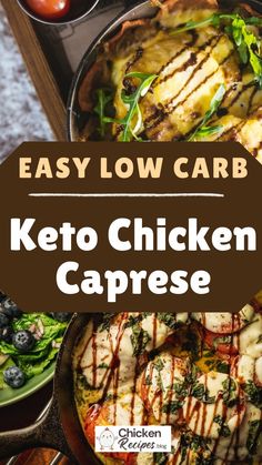 Keto Chicken Caprese – This low carb chicken caprese is a perfect blend of juicy chicken, fresh mozzarella, ripe tomatoes, fragrant basil, and a tangy balsamic reduction. Chicken Caprese, Delicious Chicken Dinners, Chicken Fresh, Caprese Chicken, Balsamic Reduction