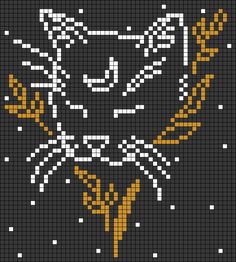 an image of a cross stitch pattern that looks like a cat