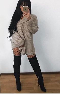 Dress With Fishnet Tights, Fishnet Outfits, Fishnet Stockings Outfit, Fish Net Tights Outfit, Nye Outfit Ideas, Fishnet Outfit, Simmi Shoes, Outfit Botas, Stockings Outfit