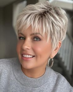 35 Cute Short Shaggy Pixie for Modern Women Short Shag For Thick Hair, Short Pixie Haircuts For Thick Hair, Blonde Hair Color Ideas Short, Short Pixie Hairstyle Women, Back Of Pixie Haircut Neckline, Spiky Pixie Haircut, Pixie Shag Haircut, Short Shag Haircut, Pixie Hair Cuts