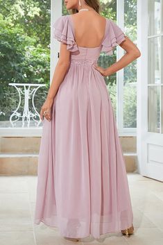 Sweet Elegant Solid Pearl V Neck Evening Dress Dresses Evening Dress, Evening Dresses, V Neck, Dresses, Patchwork