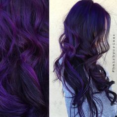 Light Purple And Dark Purple Hair, Dark Purple To Light Purple Hair, Deep Violet Hair, Purple Rage Adore Hair Color, Dark Purple To Lavender Ombre Hair, Joico Color Intensity Amethyst Purple, Blue Ombre Hair