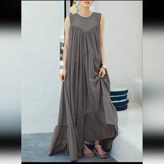 Gracila Tiered Maxi Dress Nwt Lightweight Boho Style Maxi Dress Has Slip Like Liner Sukienki Maksi, Robes Vintage, 여름 스타일, Pakaian Feminin, Salwar Kamiz, Stil Boho, Maxi Dress Online, Maxi Robes, Vintage Maxi Dress