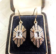 Stunning Art Deco 1920's inspired earrings in wonderful detail Please see photos as they form part of the description Measures approx 3.5cm total drop In good condition a wonderful gift Display box is not included in purchase Gold Drop Earrings Wedding, Drop Earrings Wedding, Gift Display, Earrings Wedding, Gold Drop Earrings, Inspiration Art, Display Boxes, Vintage Art Deco, Wedding Bridal