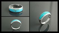 Turquoise Band Ring Sterling Silver Modern Blue Turquoise | Etsy Modern Turquoise Ring With Polished Finish, Modern Turquoise Ring As Gift, Modern Turquoise Ring For Gift, Modern Turquoise Ring For A Gift, Modern Round Turquoise Jewelry, Modern Turquoise Round Jewelry, Turquoise Minimalist Jewelry For Anniversary, Minimalist Turquoise Jewelry For Anniversary, Modern Turquoise Round Ring