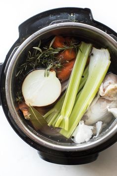 the vegetables are being cooked in the pot