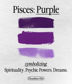 some type of purple paint with the words pisces purple on it and an image of