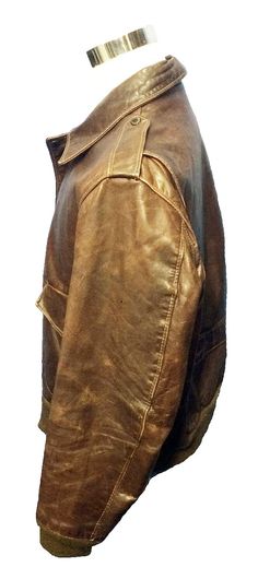 SCHOTT BROWN LEATHER A-2 FLIGHT BOMBER JACKET MEN'S SIZE 44 $250.00 #Leather #Bomber #Jacket #BomberJacket #A2jacket #B3jacket #B2jacket #AviatorJacket At Eagle Ages We Love Bomber Jackets. You can find a great choice of Vintage & Second hands Bomber Jackets in our store. eagleages.com/.