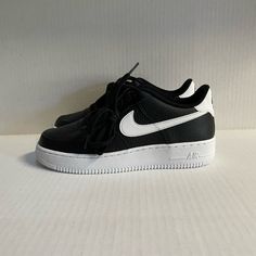 Nike Air Force 1 One Low Gs Black Pebbled Leather White Ct3839-002 7y= Women 8.5 Nike Air Force 1 With Cushioned Footbed, Nike Air Force 1 Casual Leather Sports Shoes, Black Synthetic Nike Air Force 1 Casual Shoes, Black Casual Nike Air Force 1 Synthetic, Casual Black Nike Air Force 1 Synthetic, Nike Air Force 1 With White Sole And Perforations, Nike Air Force 1 With Perforations And Round Toe, Nike Air Force 1 High-top Leather With Perforations, Modern Nike Air Force 1 Leather Lace-up