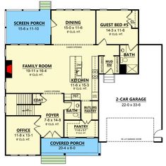 the first floor plan for this house