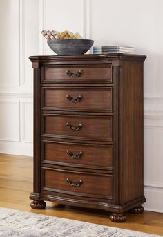 Lavinton Brown Chest of Drawers - Ornate Home Brown Chest Of Drawers, Chic Bun, Brown Nightstands, Boys Bedroom Furniture, Cherry Brown, Formal Dining Tables, Reclining Furniture, Outdoor Bar Stools, Wooden Chest