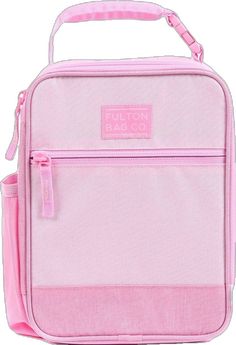 Back To School Lunch Box With Zipper Closure, Back To School Everyday Rectangular Lunch Bag, Back To School Rectangular Lunch Bag, Pink Portable Lunch Bag For School, Functional Rectangular Lunch Bag For Back To School, Functional Pink Rectangular Lunch Box, Pink Lunch Bag With Zipper For School, Functional Pink Lunch Box For Travel, Functional Pink Lunch Bag For Back To School