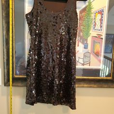 Calvin Klein Black Sequin Sleeveless Cocktail Dress Nwt Size 4p. Armpit To Armpit 16.5" Top To Bottom 31.5" Were In Knew No Flaws. Downsizing.Condition Is New With Tags. Bin 7 Fitted Tank Black Dresses, Fitted Tank Dress In Black, Fitted Sleeveless Sequin Evening Dress, Fitted Black Tank Dress, Fitted Sequin Sleeveless Tank Top, Black Sequined Sleeveless Evening Dress, Calvin Klein Fitted Summer Tank Top, Calvin Klein Fitted Tank Top For Summer, Calvin Klein Summer Tank Top