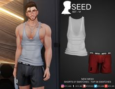 an image of a man wearing shorts and tank top for the game seed set v - 4