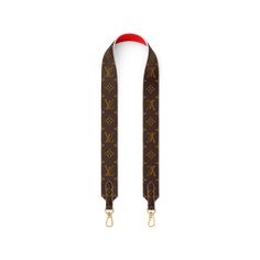 LOUIS VUITTON® - Bandoulière - Red Luxury Brown Bag Strap, Luxury Long Strap Bag Strap For Travel, Luxury Brown Adjustable Bag Strap, Luxury Gold Adjustable Bag Strap, Luxury Adjustable Brown Bag Strap, Luxury Adjustable Gold Bag Strap, Luxury Brown Leather Bag Strap, Sac Louis Vuitton, Colourful Style