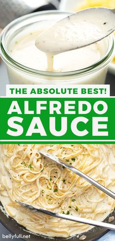 the best alfredo sauce is in a glass jar