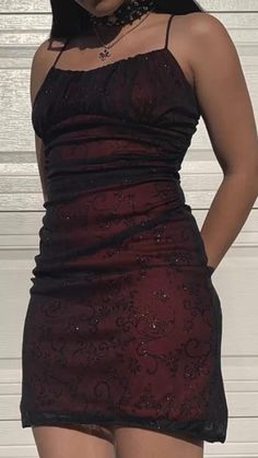 maroon  • dark  • prom  • dress  • pretty  • choker   • aesthetic 90s Prom Dress Grunge Homecoming, 90s Grunge Homecoming Dress, Short 90s Prom Dresses, 90s Dresses Formal Short, Grunge Dress Formal Short, Whimsigoth Hoco Dress, Short Prom Dress Aesthetic, 90s Prom Dresses Short, Fairy Grunge Homecoming Dress