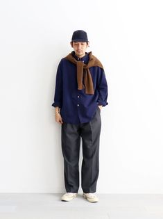 Navy Blue Outfit, Man Japan, Navy Man, Men Street, Blue Outfit, Japan Fashion, Mens Spring