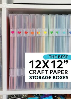 the best 12x12 craft paper storage boxes are on sale for $ 1 each