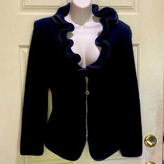 Wool And Rayon Viscose Blend Stylish Jacket Size Measurements Is In Pictures, Nwt New Fleece Lined Denim Jacket, Navy Leather Jacket, Green Denim Jacket, Faux Fur Top, Black Jean Jacket, Navy Blue Jacket, Faux Suede Jacket, Wool Blend Jacket, Tailored Blazer