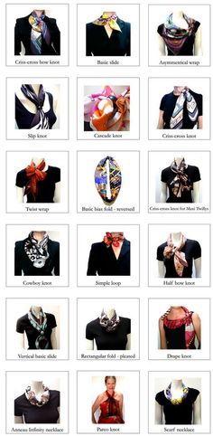 Hermes scarves - how to knot, tie and drape. http://maitaicollection.com/pages/tutorials-1 Scarf Knots, Scarf Tutorial, Ways To Wear A Scarf, Knot Tie, How To Wear A Scarf, Tie Scarf, Fashion Tutorial, Hermes Scarf, Scarf Tying