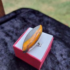 This Unique Size 8.75 Ring Features An Ethically Handcrafted, Oversized Bumblebee Jasper Stone In A Captivating Horse-Eye Shape. The Stone's Vibrant Yellow And Gray Hues Create A Striking And Eye-Catching Design. The Ring Is Crafted From High-Quality 925 Silver Filled Material, Ensuring Durability And A Lustrous Finish. Perfect For Adding A Touch Of Boho-Chic Style To Any Outfit, This Statement Ring Is A Must-Have For Jewelry Enthusiasts. I Give Discounts With The More You Buy At One Time And Yo Casual Handmade Ring As Gift, Casual Handmade Rings As Gifts, Horse Eye, Bumblebee Jasper, Jasper Ring, Eye Shape, Jasper Stone, Orange Grey, Eye Shapes