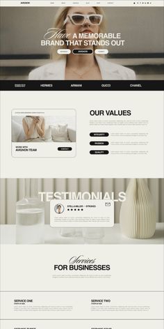 the website design is clean and modern