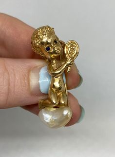 Find many great new & used options and get the best deals for Vintage 14k, Mabe Pearl, & Sapphire Child of the Week Brooch SIGNED Ruser at the best online prices at eBay! Free shipping for many products! Collectible 14k Gold Hallmarked Brooch, Mabe Pearl, Hand Mirror, Sapphire, Mirror, Free Shipping, Best Deals, Gold, Quick Saves