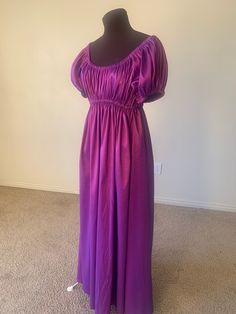 Bridgerton Inspired Pride and Prejudice Violet Purple Regency Cosplay Christmas Holiday Dress - Etsy Regency Style Medieval Ball Gown, Regency Style Medieval Dress With Fitted Bodice, Regency Style Medieval Wedding Dress, Regency Cosplay, Bridgerton Inspired, Peignoir Sets, Empire Waistline, Violet Purple, Holiday Dress