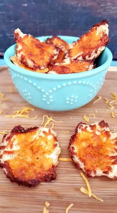 there are several different pictures of food in the same bowl and one has cheese on it