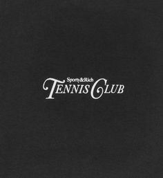 a black shirt with the words tennis club printed on it