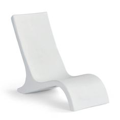 a white plastic chair on a white background