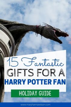 a harry potter fan's house with the words 15 fantastic gifts for a harry potter fan