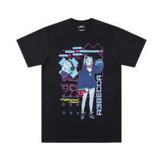 Short-sleeve tee Printed art on the front Ribbed crew neck Regular fit 100% Cotton Atsuko Exclusive Officially licensed Cyberpunk: Edgerunners Merchandise Cyberpunk Rebecca, Anime Wallet, Cyberpunk Edgerunners, Japanese Lifestyle, Printed Art, Cosplay Outfits, Anime Inspired, Kawaii Fashion, Perfect Shirt