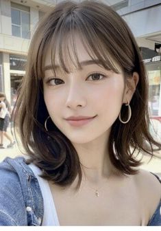 Asian Layered Hair Medium, Hair Styles Asian, Short Cut Hair, Japanese Haircut, Picture Day Hair, Hair Catalog