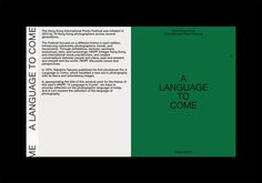 the front and back cover of a language to come book