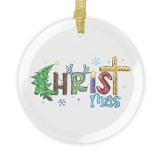 a round ornament with the words hippist has written in colorful letters