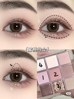 Eye Shadow Tips, Doe Eye Makeup, Monolid Eye Makeup, Bentuk Alis, Mekap Mata, Korean Eye, Korea Makeup, Cute Eye Makeup